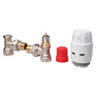 Комплект радіаторних терморегуляторів Danfoss RAS-C2+RA-N+RLV-S 1/2", кутовий (013G2219)