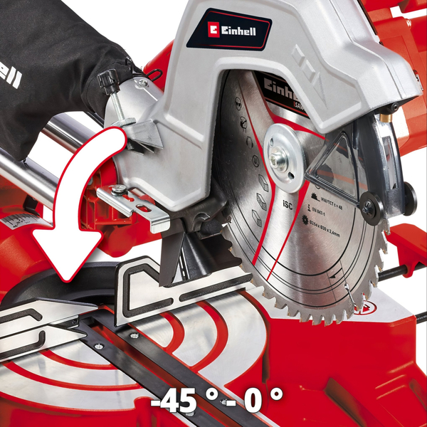 Пила торцювальна з протяжкою Einhell TC-SM 254 (4300385)