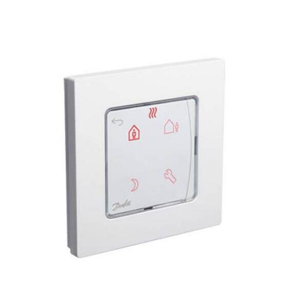 Програмований сенсорний терморегулятор Danfoss Icon Programm 230V, On-wall, білий (088U1025)