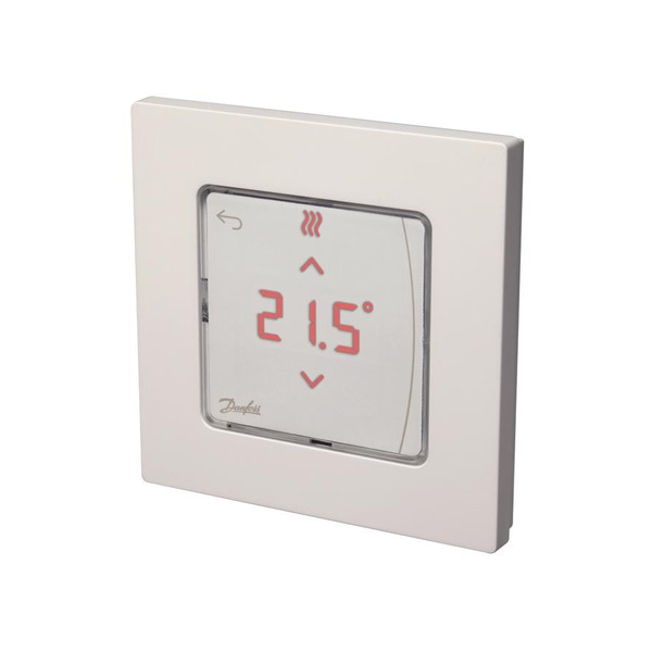 Терморегулятор Danfoss Icon2 RT, Display, +5...35 °C, программируемый, проводной, встроенный, 24В, белый