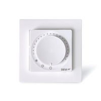 Терморегулятор Devi DEVIreg Basic +5...45° механический программируемый Bluetooth встроенный 16A 230В белый