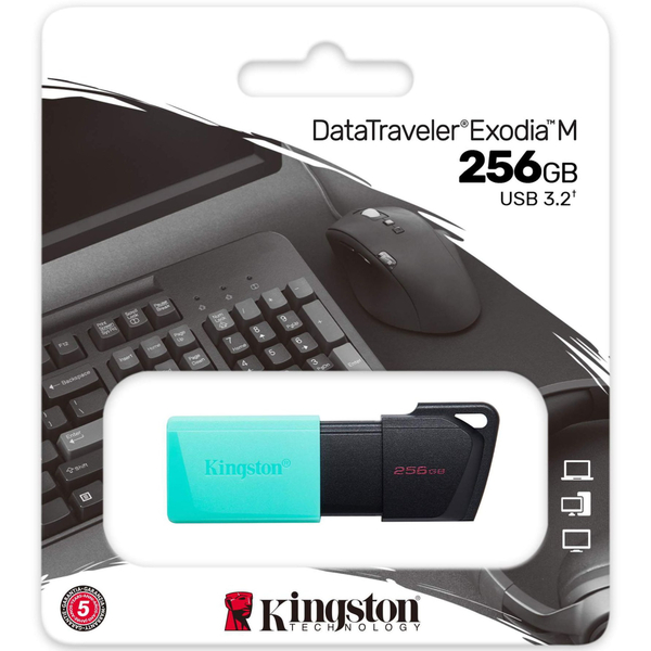 USB-Флешка USB 3.2 Kingston 256GB Gen1 DT Exodia Black Teal (DTXM/256GB)