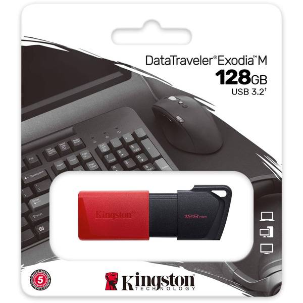 USB-Флешка Kingston 128GB Gen1 DT Exodia Black Red