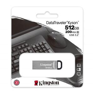 USB-Флешка USB 3.2 512GB Kingston DataTraveler Kyson Silver/Black (DTKN/512GB)