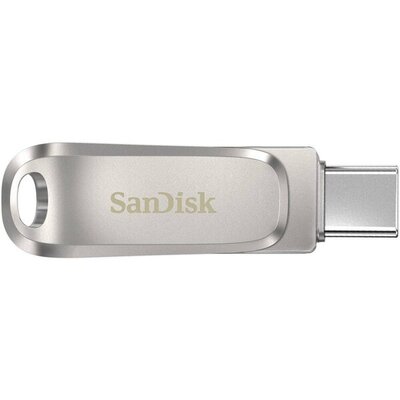 Накопитель SanDisk   64GB USB 3.1 Type-A + Type-C Dual Drive Luxe Серебристый