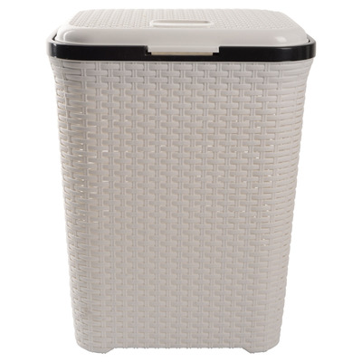 Корзина д/білизни VIOLET HOUSE 0726 Роттанг WHITE с/к black 55 л (0726 Роттанг W с/к black 55 л)