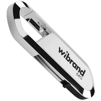 USB-Флешка Wibrand Aligator, USB 2.0, 64Gb, White
