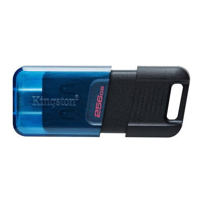 Флешка Kingston DT 80M, USB 3.2, 256GB, Type-C, Black-Blue