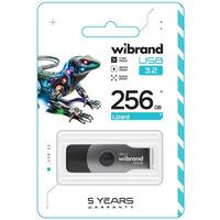 Флешка Wibrand Lizard, USB 3.2 Gen 1, 256GB, Black