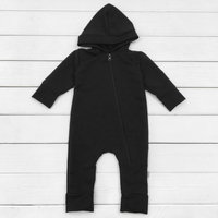 Комбінезон з капюшоном однотонна з двонитки Black