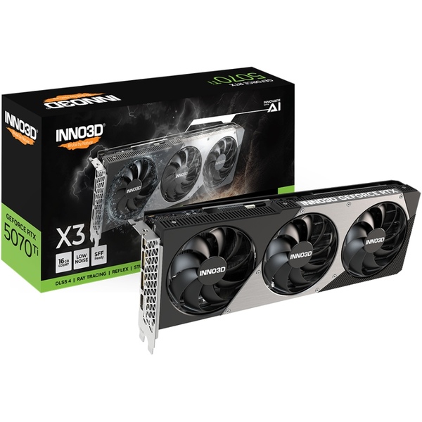 Видеокарта Inno3D GeForce RTX5070 Ti X3, 16 ГБ GDDR7, 256 бит, PCI Express 5.0