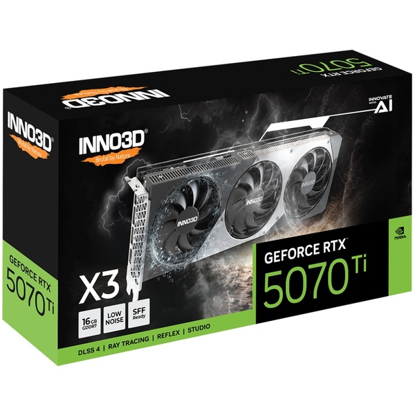 Видеокарта Inno3D GeForce RTX5070 Ti X3, 16 ГБ GDDR7, 256 бит, PCI Express 5.0