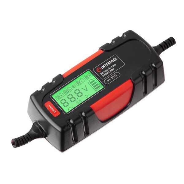 Зарядное устройство 6/12 В, 1/4.5 А, 230 В, зимний режим зарядки, дисплей, емкость аккумуляторной батареи