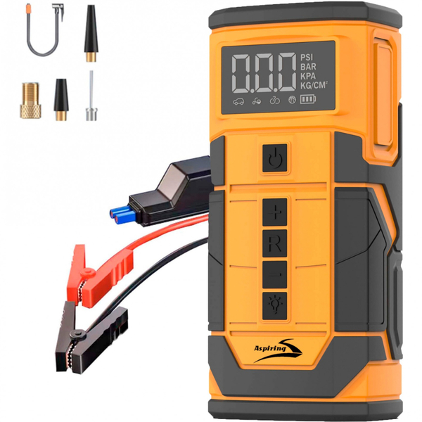 Пускозарядний пристрій Aspiring Jump 3 Power bank 3-в-1 з компресором бездротовий та шнуровий (JM8000PIWC)