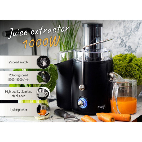 Соковитискач Adler AD 4127 black
