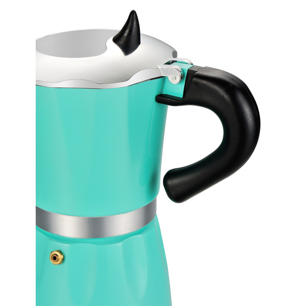 Гейзерная кофеварка Bravo Chef Бірюзова 3 чашки (BC-12100-3)