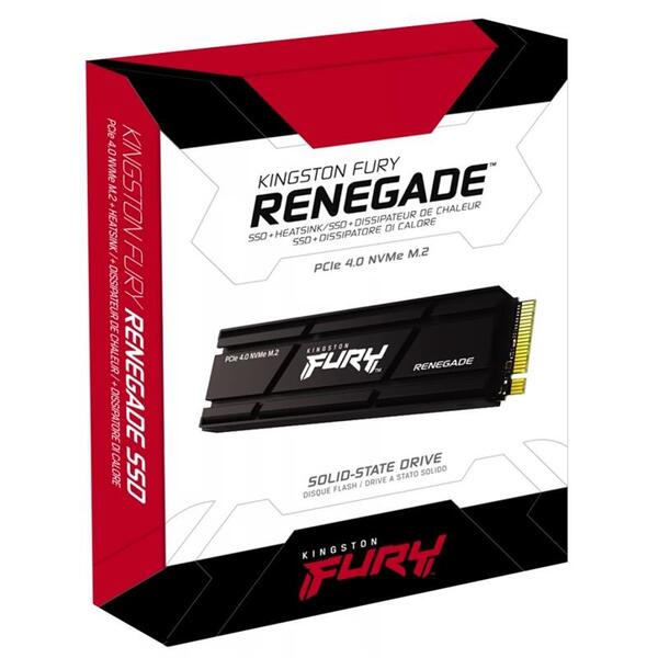 Накопитель SSD 1TB Kingston Fury Renegade with Heatsink M.2 2280 PCIe 4.0 x4 NVMe 3D TLC (SFYRSK/1000G)