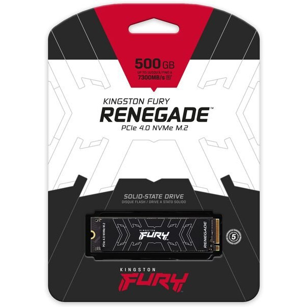 Накопитель SSD  500GB Kingston Fury Renegade M.2 2280 PCIe 4.0 x4 NVMe 3D TLC (SFYRS/500G)