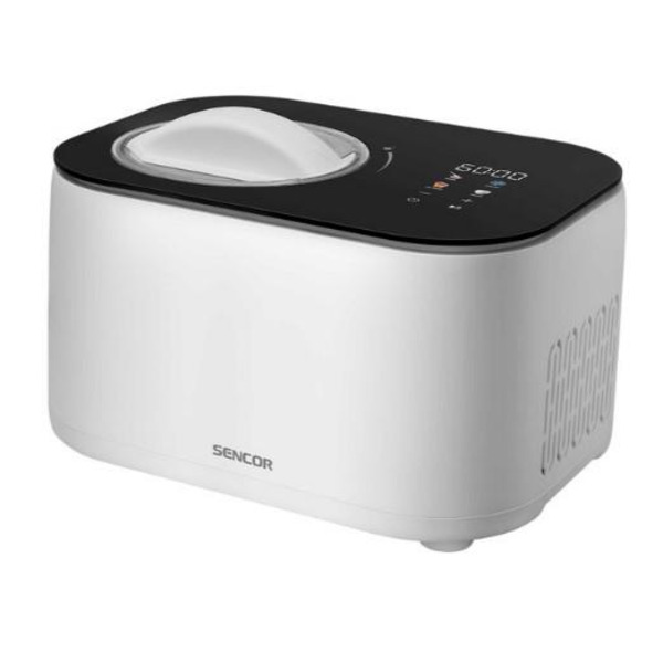 Морозивниця Sencor 100Вт, чаша-1л, час приготув.-60хв, пластик, чорно-білий