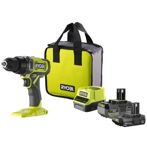 Шурупокрут-дриль акумуляторний Ryobi ONE+ RDD18-2C415S 18В 1х4А·год 1х1.5А·год (5133005612)
