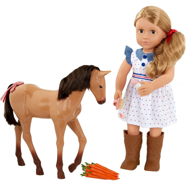 Лялька Our Generation Шеллі з лошам Аппалуза та аксесуарами 46см (BD31447Z)