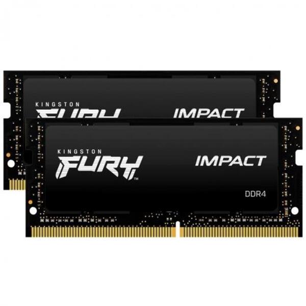 Модуль памяти SO-DIMM 2x32GB/3200 DDR4 Kingston Fury Impact (KF432S20IBK2/64)