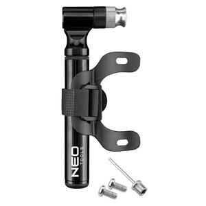 Neo Tools Насос велосипедный, с кронштейном для крепления к раме, 13.7 см, 0.07кг