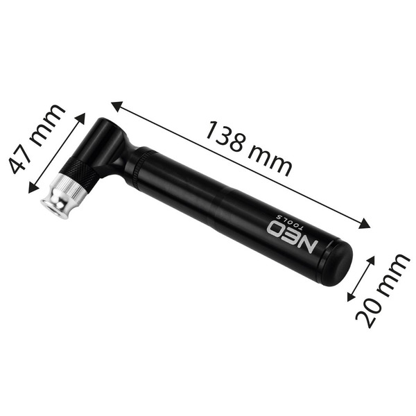 Насос велосипедний Neo Tools, з кронштейном для кріплення (91-015)