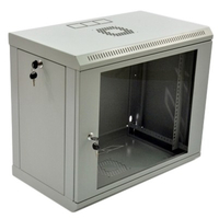 Шафа навісна 19, 9U, 600х350х507 мм (Ш*Г*В), економ, акрилове скло, сіра