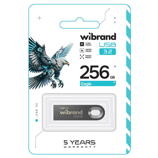 USB-Флешка Wibrand Eagle, USB 3.2 Gen 1, 256GB, Gray