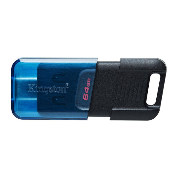 USB-Флешка Kingston DT 80M, USB 3.2, 64GB, Type-C, Black-Blue