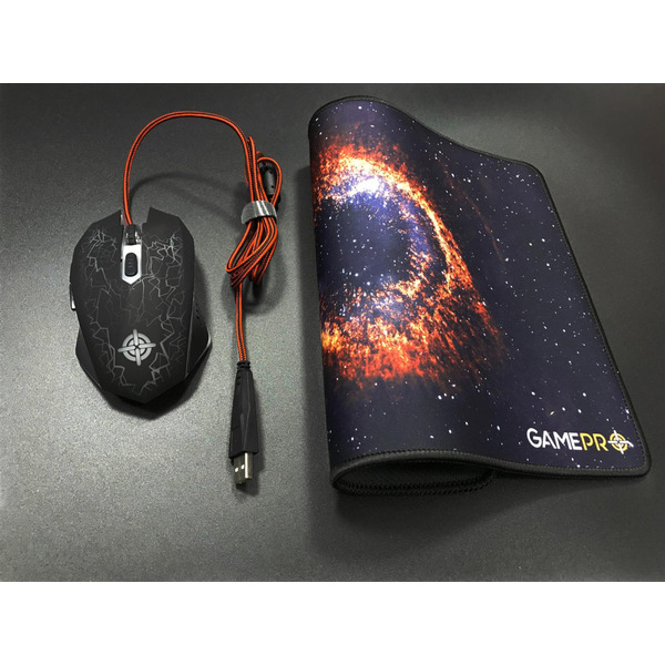 Мышь GamePro GS347 Black USB + коврик