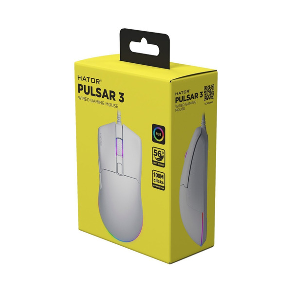 Миша Hator Pulsar 3 White (HTM611)