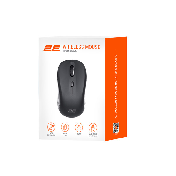 Мышь беспроводная 2E MF216 WL Black (2E-MF216WB) 