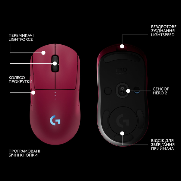 Миша Logitech G Pro 2 Lightspeed Pink (910-007309)