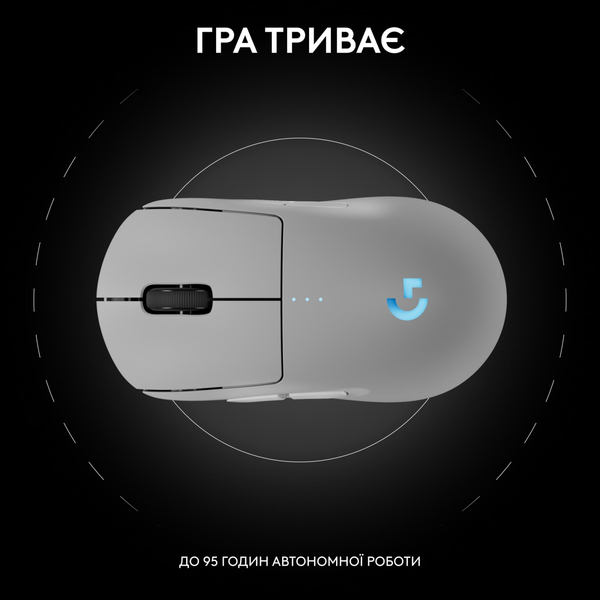 Мышь беспроводная Logitech G Pro 2 Lightspeed White (910-007302)