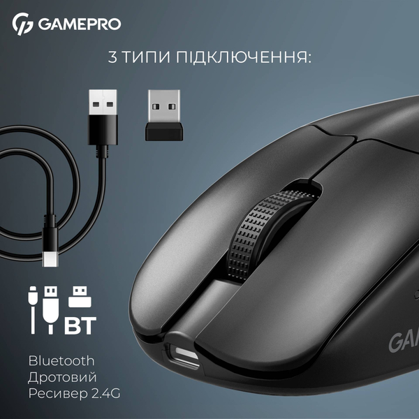 Мышь беспроводная GamePro Asgard Surt Black (GM017B)