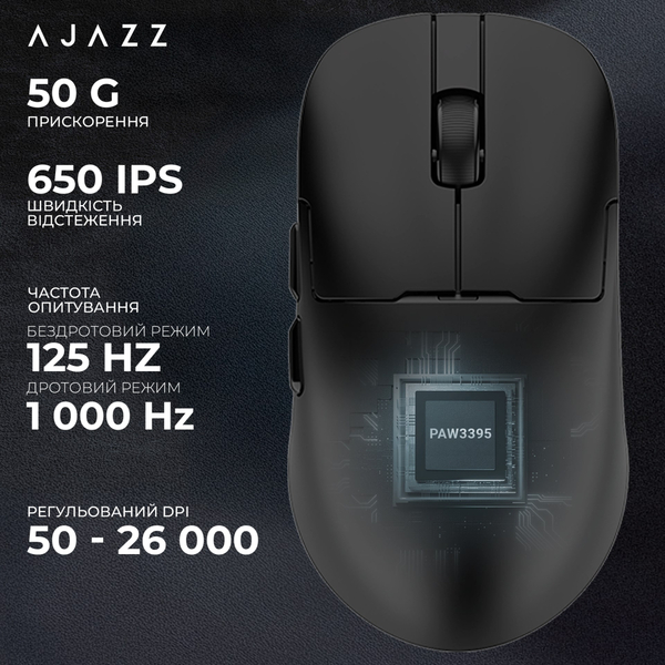 Миша Ajazz AJ159Pro Black AJ159-PRO-B