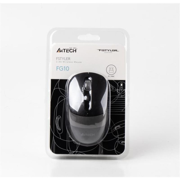 Миша A4Tech FG10 Black/Grey USB