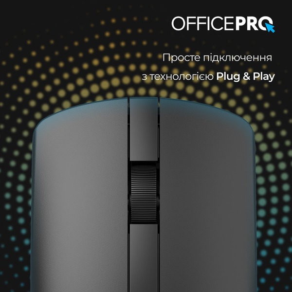 Миша OfficePro M175B Silent Click Wireless Black