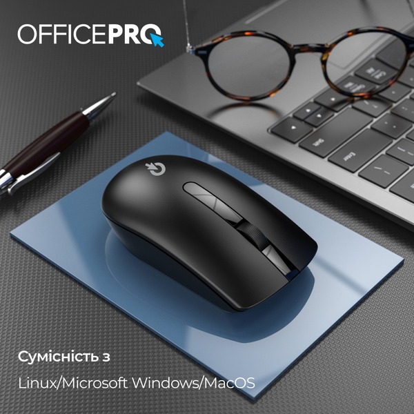 Миша OfficePro M175B Silent Click Wireless Black