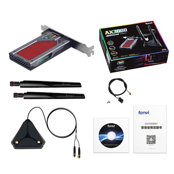 Бездротовий адаптер Fenvi FV-AXE3000RGB Gaming (Intel AX210)