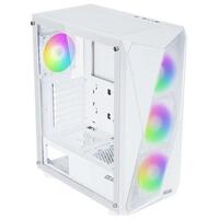 Корпус 2E GAMING Aruba G3313W, без БП 1xUSB3.0, 2xUSB2.0, 5x120мм ARGB, VGA 330мм, LCS ready, контроллер з пультом, TG Side Panel, ATX, белый