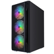 Корпус 1stPlayer X5-BK-4F1 Black без БП