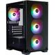 Корпус 1stPlayer X2-M-BK-4F7 Black без БП