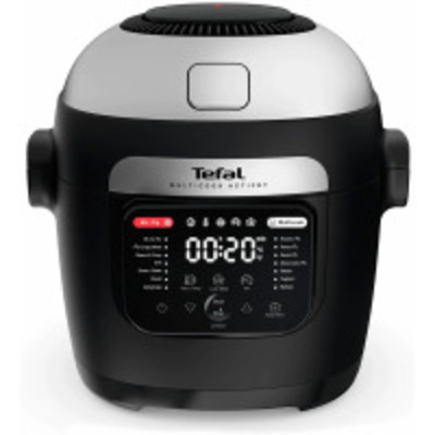 Мультиварка-мультипіч Tefal Multicook Actifry, 1334Вт, чаша-6л, сенсорне керув., 14 програм, метал/пластик, чорний