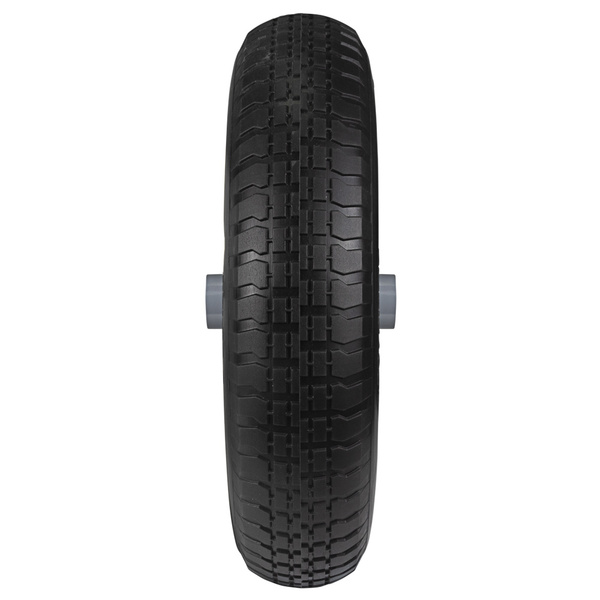 Колесо для тачки безкамерне поліуретанове 15" (4.00-8) 387×92мм вісь Ø16мм довжина 103мм FLORA (5058444)