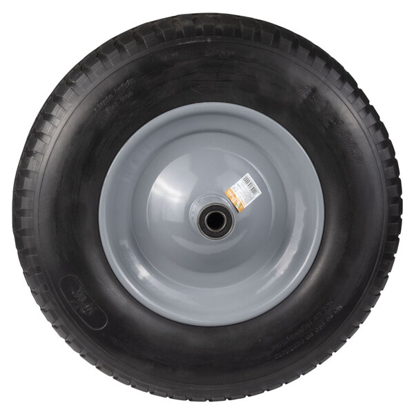 Колесо для тачки безкамерне поліуретанове 15" (4.00-8) 387×92мм вісь Ø16мм довжина 103мм FLORA (5058444)