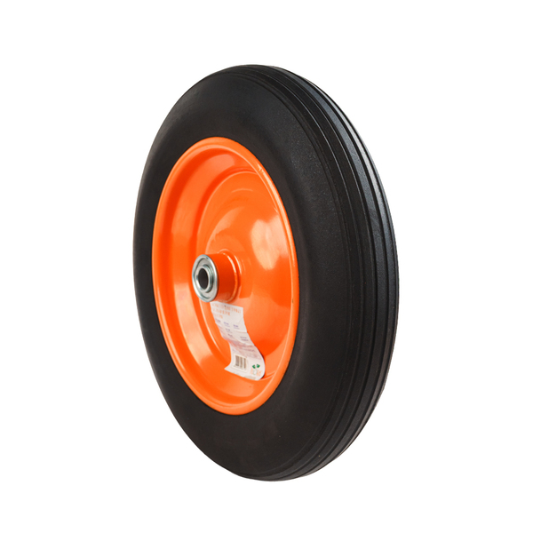 Колесо для тачки безкамерне гумове 14" (3.50-8) 330×60мм вісь Ø16мм довжина 90мм FLORA (5058614)