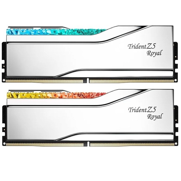Модуль памяти DDR5 2x32GB/6400 G.Skill Trident Z5 Royal Silver (F5-6400J3239G32GX2-TR5S)